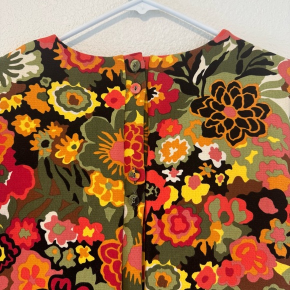 Zara Trafaluc Floral Romper in Green & Orange Small - Picture 11 of 14